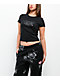Empyre Rose Black Crop T-Shirt - Thumbnail image 1 of 2