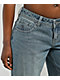 Empyre Rowen Ex-Boyfriend Blue Wash Low Rise Wide Leg Jeans - Thumbnail image 3 of 5
