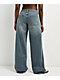 Empyre Rowen Ex-Boyfriend Blue Wash Low Rise Wide Leg Jeans - Thumbnail image 2 of 5