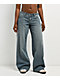 Empyre Rowen Ex-Boyfriend Blue Wash Low Rise Wide Leg Jeans - Thumbnail image 1 of 5
