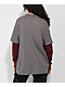 Empyre Roxie Love Song camiseta de manga larga en capas gris y roja