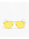 Empyre Saloon Square Yellow Pilot Sunglasses - Thumbnail image 2 of 2