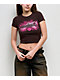 Empyre Sara Brown Ribbed Crop T-Shirt - Thumbnail image 1 of 3