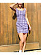Empyre Sasha Purple Plaid Tank Dress - Thumbnail image 4 of 6
