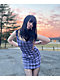 Empyre Sasha Purple Plaid Tank Dress - Thumbnail image 6 of 6