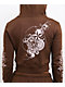 Empyre Scene Brown Crop Zip Hoodie - Thumbnail image 4 of 13