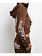Empyre Scene Brown Crop Zip Hoodie - Thumbnail image 6 of 13