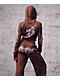 Empyre Scene Brown Crop Zip Hoodie - Thumbnail image 11 of 13