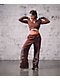Empyre Scene Brown Wide Leg Sweatpants - Thumbnail image 5 of 15