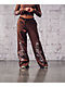 Empyre Scene Brown Wide Leg Sweatpants - Thumbnail image 6 of 15