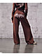 Empyre Scene Brown Wide Leg Sweatpants - Thumbnail image 7 of 15