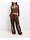 Empyre Scene Brown Wide Leg Sweatpants - Thumbnail image 12 of 15