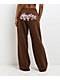 Empyre Scene Brown Wide Leg Sweatpants - Thumbnail image 2 of 15