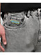 Empyre Scramble Ultra Wide Grey Wash Denim Skate Shorts - Thumbnail image 3 of 4