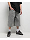 Empyre Scramble Ultra Wide Grey Wash Denim Skate Shorts - Thumbnail image 1 of 4