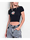 Empyre Serina Skull Black Crop T-Shirt - Thumbnail image 1 of 3