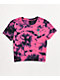 Empyre Seriya Pink & Purple Tie Dye Crop T-Shirt