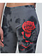 Empyre Sidra Rose Black & Grey Tie Dye Bike Shorts - Thumbnail image 3 of 3