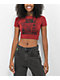 Empyre Sienna Buckle Dark Red Crop T-Shirt