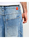 Empyre Skate Work Light Blue Wash Ultra Wide Carpenter Jeans - Thumbnail image 6 of 8