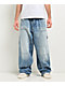 Empyre Skate Work Light Blue Wash Ultra Wide Carpenter Jeans - Thumbnail image 1 of 8