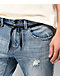 Empyre Skeletor Cirrus Medium Blue Ripped Skinny Jeans