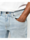 Empyre Skeletor Sprinted Light Blue Denim Skinny Jeans
