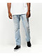 Empyre Skeletor Sprinted Light Blue Wash Skinny Jeans - Thumbnail image 1 of 5