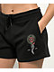 Empyre Skull & Rose Black Sweat Shorts - Thumbnail image 3 of 3