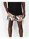 Empyre Skull Print Orange Mesh Shorts - Thumbnail image 2 of 5