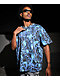 Empyre Smokeshow Skulls Blue & Black Boxy T-Shirt - Thumbnail image 7 of 7