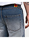 Empyre Spin Off Blasted Blue Wash Loose Fit Skate Shorts - Thumbnail image 5 of 6