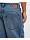 Empyre Spin Off Medium Blue Wash Ultra Wide Skate Jeans - Thumbnail image 6 of 7