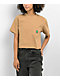 Empyre Stacked Logo Tan Crop Pocket T-Shirt - Thumbnail image 1 of 2