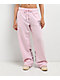 Empyre Stella Pink Wide Leg Sweatpants - Thumbnail image 1 of 7