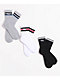 Empyre Stripe Logo Black, White, & Grey 3-Pack Ankle Socks - Thumbnail image 1 of 2