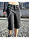 Empyre Sydney Marble Black Wash Loose Fit Denim Shorts - Thumbnail image 3 of 5