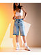 Empyre Sydney Partay Blue Light Wash Denim Shorts - Thumbnail image 2 of 7