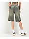 Empyre Sydney Petrol Wash Loose Fit Denim Shorts - Thumbnail image 2 of 5