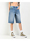Empyre Sydney Shindig Light Blue Loose Fit Denim Shorts - Thumbnail image 1 of 4