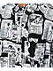 Empyre Tate Newspaper Black & White Short Sleeve Button Up Shirt - Thumbnail image 3 of 4