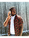 Empyre Tate Roses Black & Red Short Sleeve Button Up Shirt - Thumbnail image 2 of 4