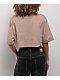 Empyre Tavia Brown Wash Boxy Crop T-Shirt - Thumbnail image 2 of 3