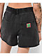 Empyre Tori Black Pleated Denim Skate Shorts - Thumbnail image 3 of 4