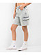 Empyre Tori Blue Acid Wash Denim Cargo Shorts - Thumbnail image 3 of 7