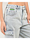 Empyre Tori Blue Acid Wash Denim Cargo Shorts - Thumbnail image 4 of 7