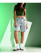 Empyre Tori Blue Acid Wash Denim Cargo Shorts - Thumbnail image 6 of 7