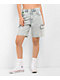 Empyre Tori Blue Acid Wash Denim Cargo Shorts - Thumbnail image 1 of 7