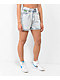 Empyre Tori Blue Pleated Denim Skate Shorts - Thumbnail image 1 of 7