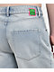 Empyre Tori Glacier Blue Wash Loose Fit Denim Skate Shorts - Thumbnail image 5 of 6